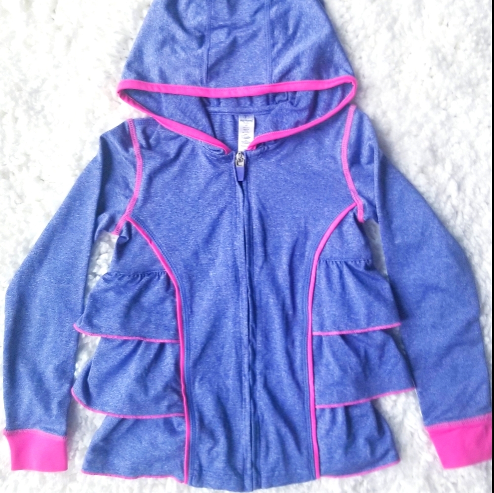 90 Degree girls ruffled athletic jacket, 4T